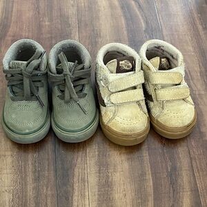 Vans Kids Beige and Olive